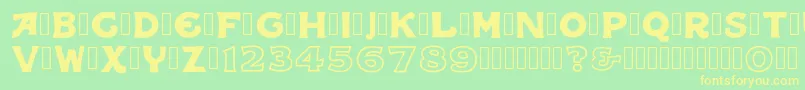 IqbalCamel Regular Font – Yellow Fonts on Green Background