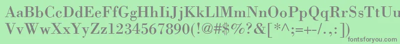 フォントBodoniLtRoman – 緑の背景に灰色の文字