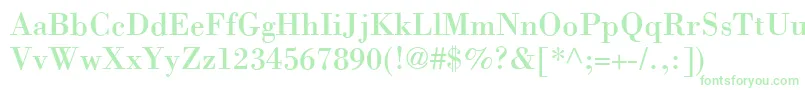 BodoniLtRoman Font – Green Fonts on White Background