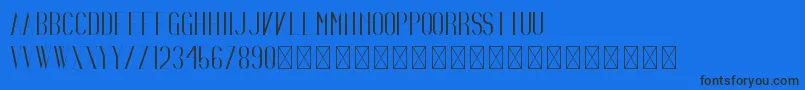 Irina PersonalUse Font – Black Fonts on Blue Background