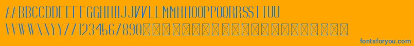 Police Irina PersonalUse – polices bleues sur fond orange