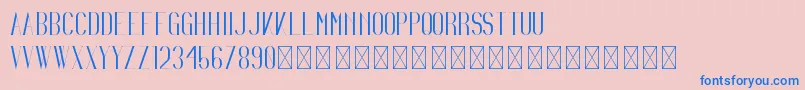 Irina PersonalUse Font – Blue Fonts on Pink Background