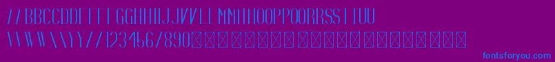Irina PersonalUse-fontti – siniset fontit violetilla taustalla