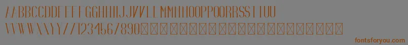 Irina PersonalUse-Schriftart – Braune Schriften auf grauem Hintergrund