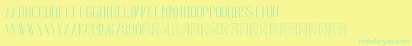 Irina PersonalUse Font – Green Fonts on Yellow Background