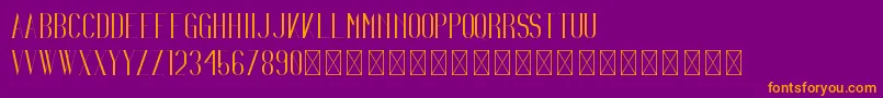 Irina PersonalUse-Schriftart – Orangefarbene Schriften auf violettem Hintergrund