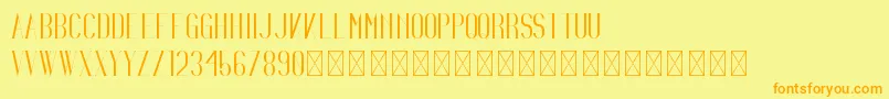 Police Irina PersonalUse – polices orange sur fond jaune