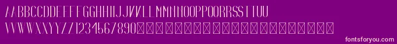 Irina PersonalUse-fontti – vaaleanpunaiset fontit violetilla taustalla