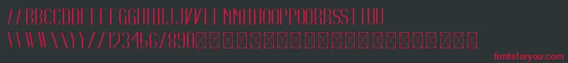 Irina PersonalUse-Schriftart – Rote Schriften auf schwarzem Hintergrund