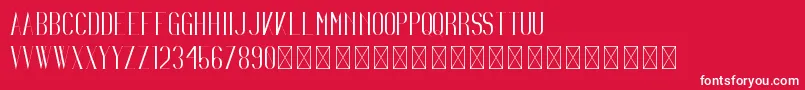 Irina PersonalUse Font – White Fonts on Red Background