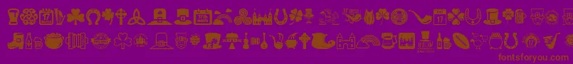 Irish Font – Brown Fonts on Purple Background