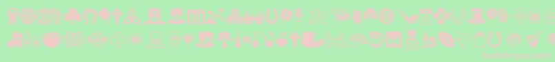 Irish Font – Pink Fonts on Green Background