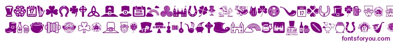 Irish Font – Purple Fonts on White Background
