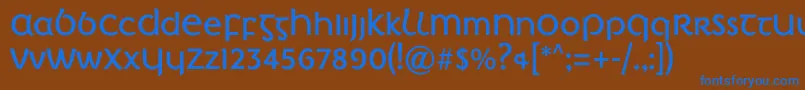 IrishPenny Font – Blue Fonts on Brown Background
