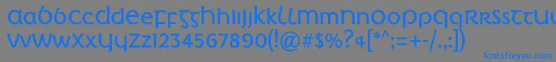 IrishPenny-Schriftart – Blaue Schriften auf grauem Hintergrund
