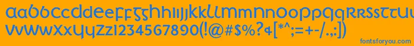IrishPenny Font – Blue Fonts on Orange Background