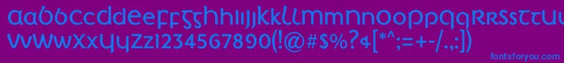 IrishPenny Font – Blue Fonts on Purple Background