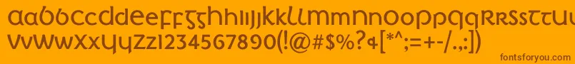 IrishPenny Font – Brown Fonts on Orange Background