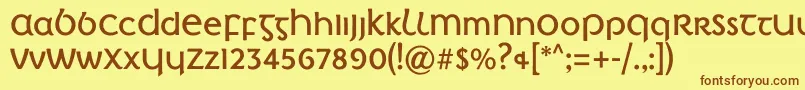 IrishPenny Font – Brown Fonts on Yellow Background