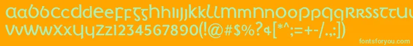 IrishPenny Font – Green Fonts on Orange Background