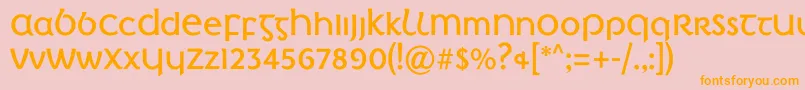 IrishPenny Font – Orange Fonts on Pink Background