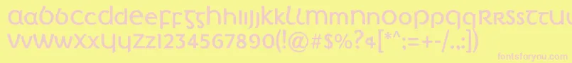 IrishPenny Font – Pink Fonts on Yellow Background