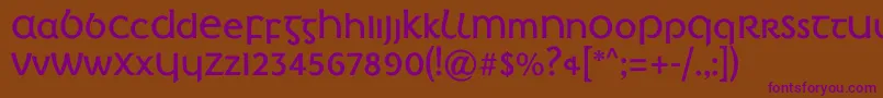 IrishPenny Font – Purple Fonts on Brown Background