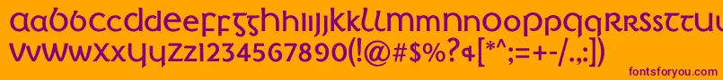 IrishPenny Font – Purple Fonts on Orange Background