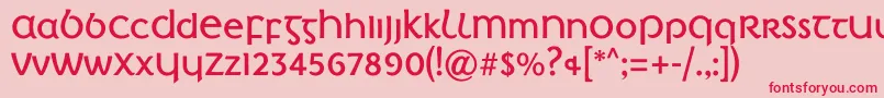 IrishPenny Font – Red Fonts on Pink Background