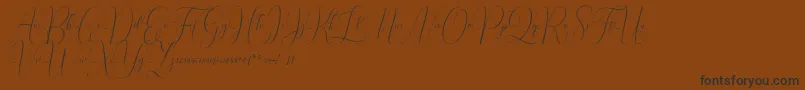 Irlandia Script Font – Black Fonts on Brown Background