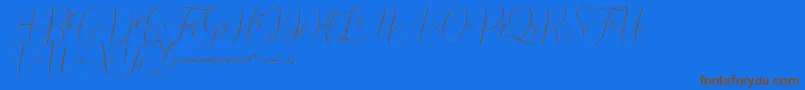 More about Irlandia Script Font Irlandia Script Font – Brown Fonts on Blue Background