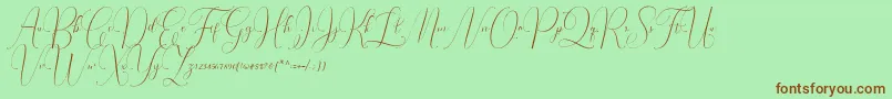 Police Irlandia Script – polices brunes sur fond vert