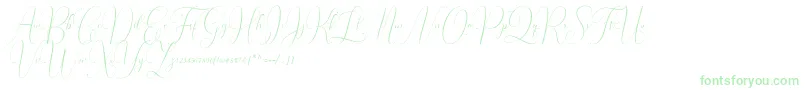 Irlandia Script Font – Green Fonts on White Background