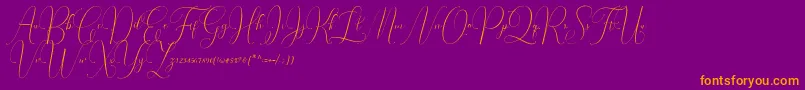 Police Irlandia Script – polices orange sur fond violet