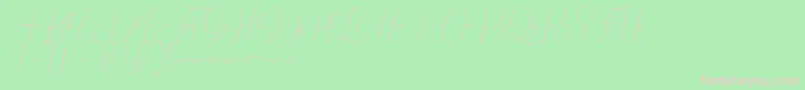 Шрифт Irlandia Script – розовые шрифты на зелёном фоне
