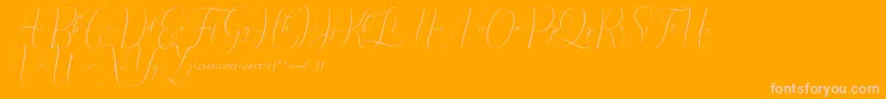 fuente Irlandia Script – Fuentes Rosadas Sobre Fondo Naranja