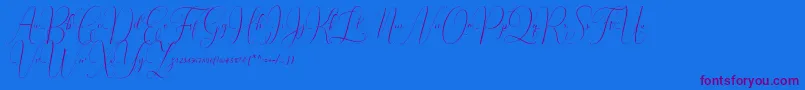 More about Irlandia Script Font Irlandia Script Font – Purple Fonts on Blue Background