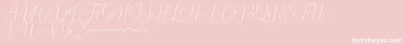 fuente Irlandia Script – Fuentes Blancas Sobre Fondo Rosa