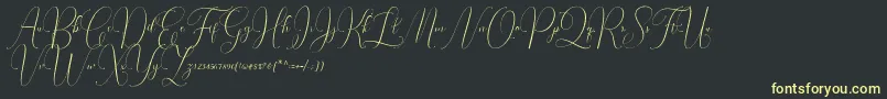 fuente Irlandia Script – Fuentes Amarillas Sobre Fondo Negro