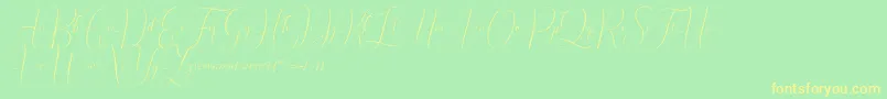 fuente Irlandia Script – Fuentes Amarillas Sobre Fondo Verde