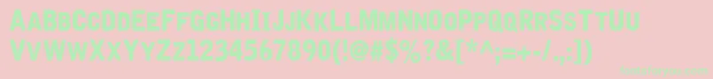 Iron  Brine Font – Green Fonts on Pink Background