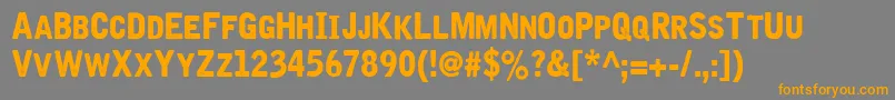 Iron  Brine Font – Orange Fonts on Gray Background