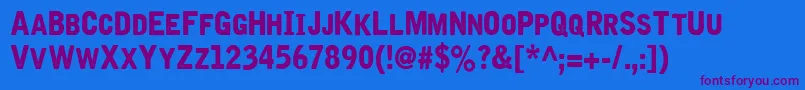 Iron  Brine Font – Purple Fonts on Blue Background