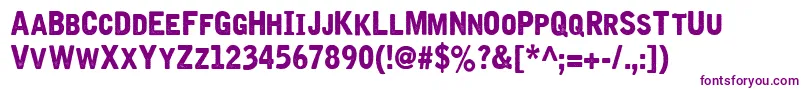 Iron  Brine Font – Purple Fonts on White Background