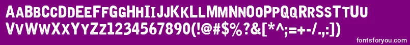 Iron  Brine-Schriftart – Weiße Schriften auf violettem Hintergrund