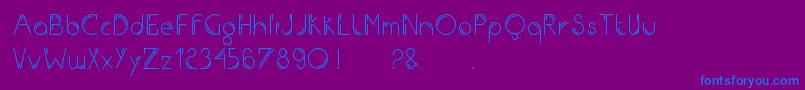 Iron Font – Blue Fonts on Purple Background