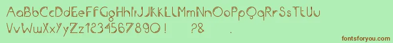 Iron-fontti – ruskeat fontit vihreällä taustalla