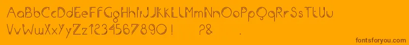 Iron Font – Brown Fonts on Orange Background