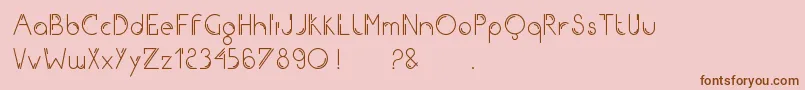 Iron-fontti – ruskeat fontit vaaleanpunaisella taustalla