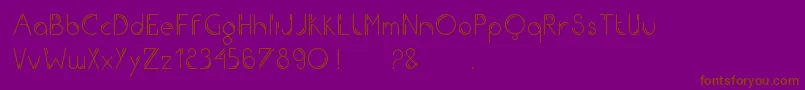 Iron-fontti – ruskeat fontit violetilla taustalla